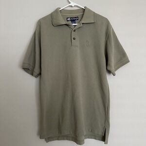 Big Dogs Polo Shirt Beige Size Medium Cotton Poly Blend